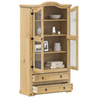 Display cabinet Corona 99x43x187 cm solid pine wood