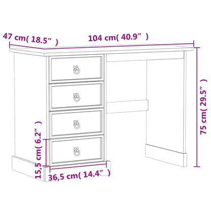 Kaptafel Corona 104x47x75 cm massief grenenhout