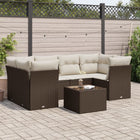 Loungeset 7-delig poly rattan bruin