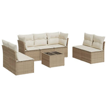 8-Delige Loungeset Met Kussens Poly Rattan Beige