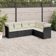 Loungeset 7-delig poly rattan grijs