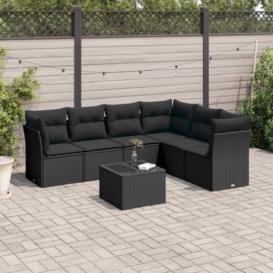 6-Delige Loungeset Met Kussens Poly Rattan