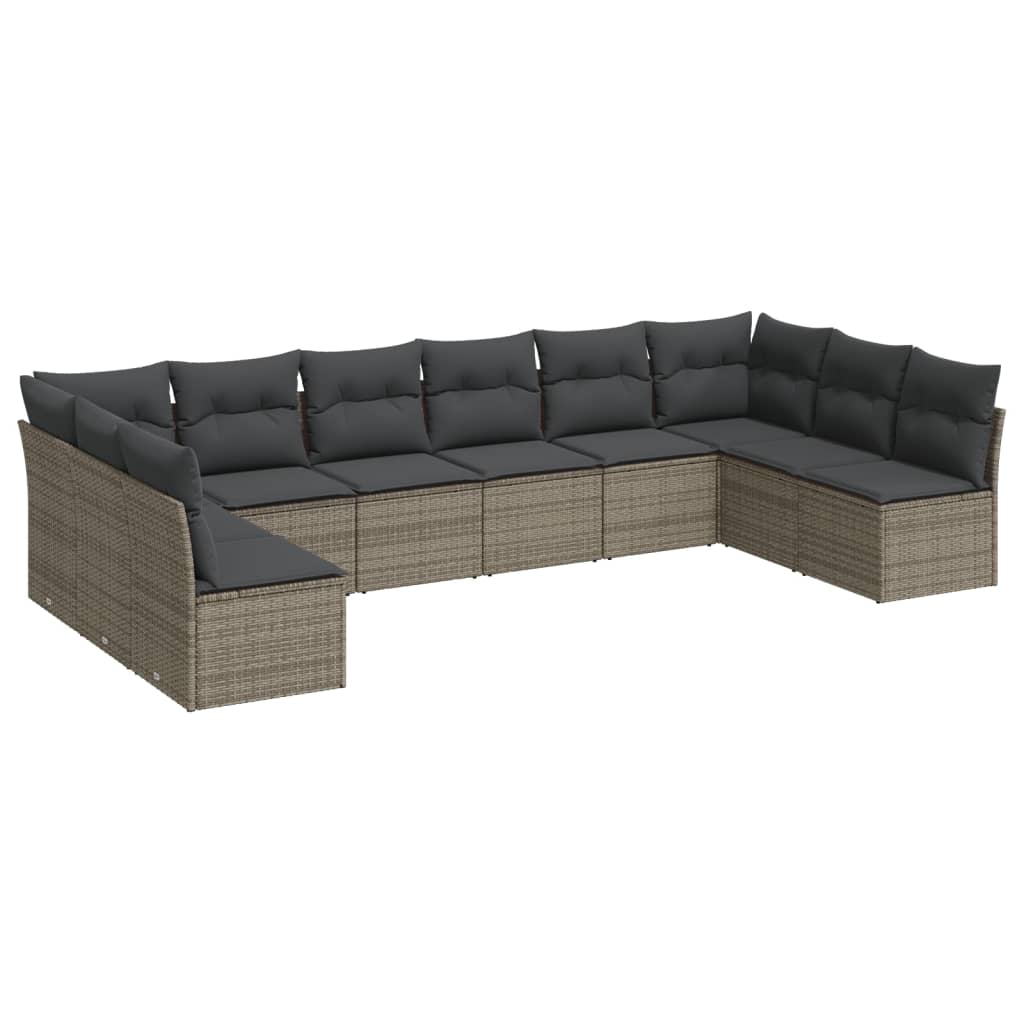 0-Delige Loungeset Met Kussens Poly Rattan