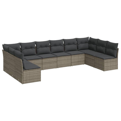 0-Delige Loungeset Met Kussens Poly Rattan