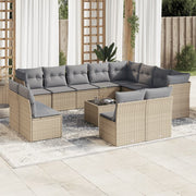 Loungeset 13-delig poly rattan beige