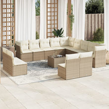 14-Delige Loungeset Met Kussens Poly Rattan Beige