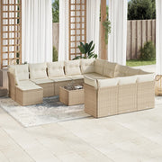 Loungeset 13-delig poly rattan beige