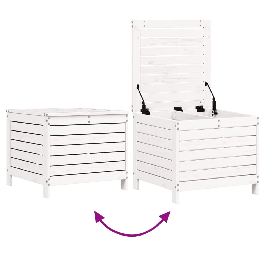 5-delige Loungeset massief grenenhout wit