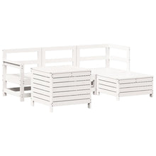 5-delige Loungeset massief grenenhout wit