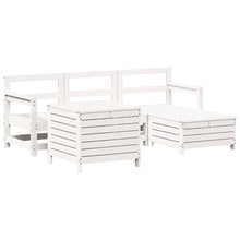5-delige Loungeset massief grenenhout wit