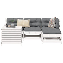 5-delige Loungeset massief grenenhout wit