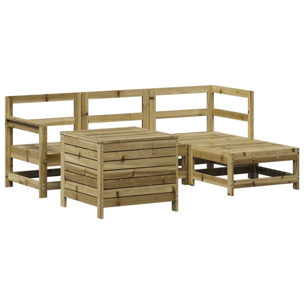 5-delige Loungeset geïmpregneerd grenenhout