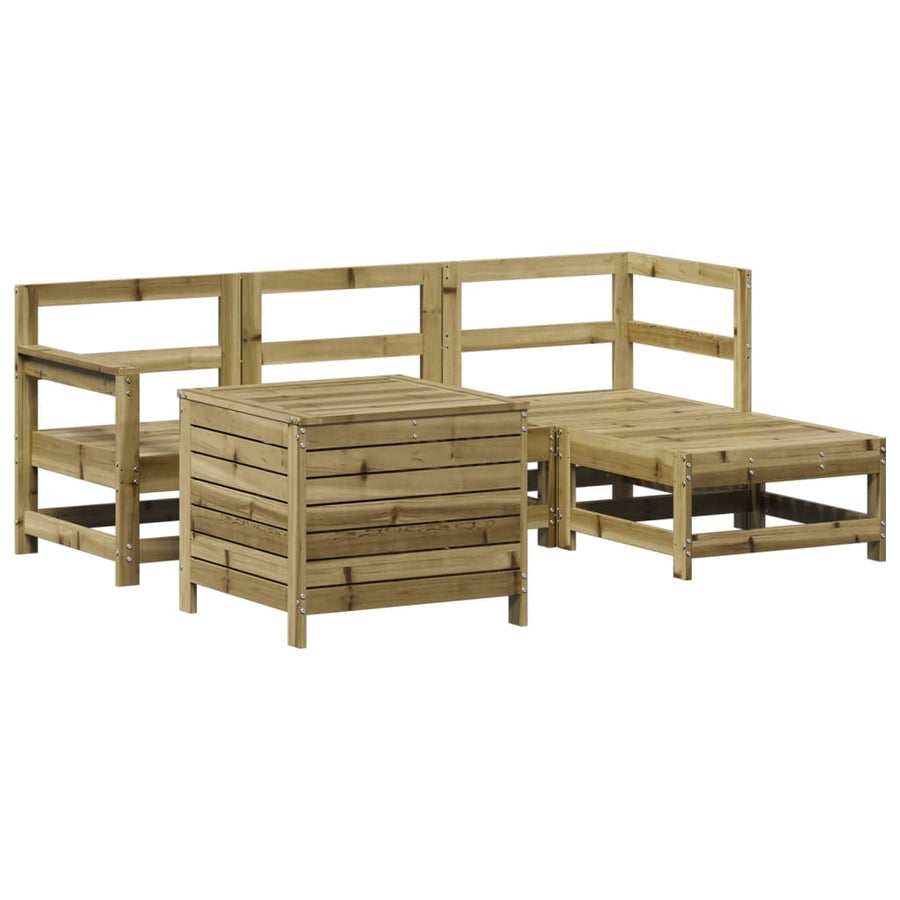 5-delige Loungeset geïmpregneerd grenenhout