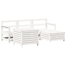 5-delige Loungeset massief grenenhout wit