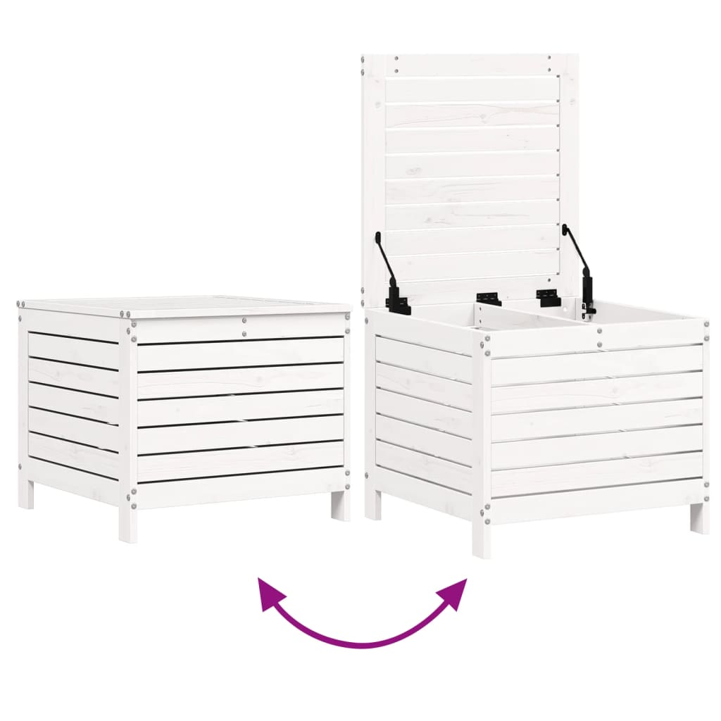 5-delige Loungeset massief grenenhout wit