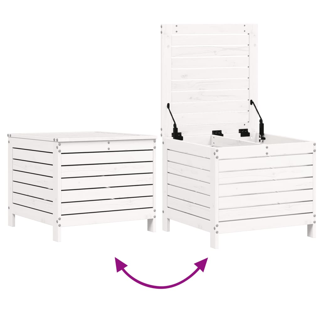 7-delige Loungeset massief grenenhout wit