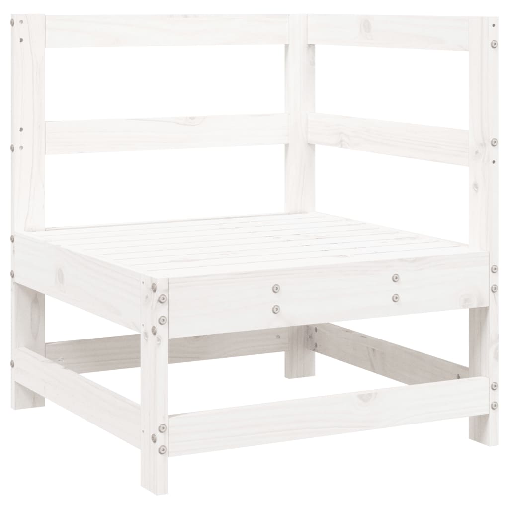 7-delige Loungeset massief grenenhout wit