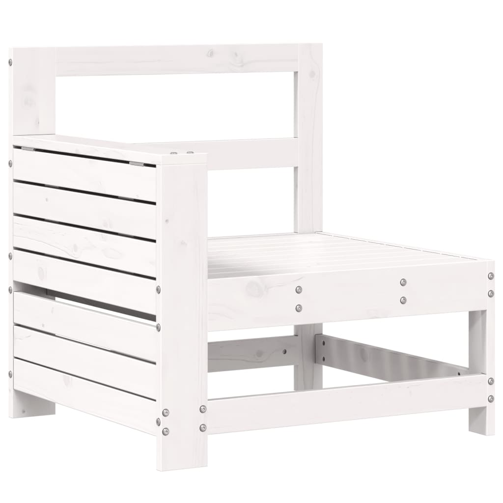 7-delige Loungeset massief grenenhout wit