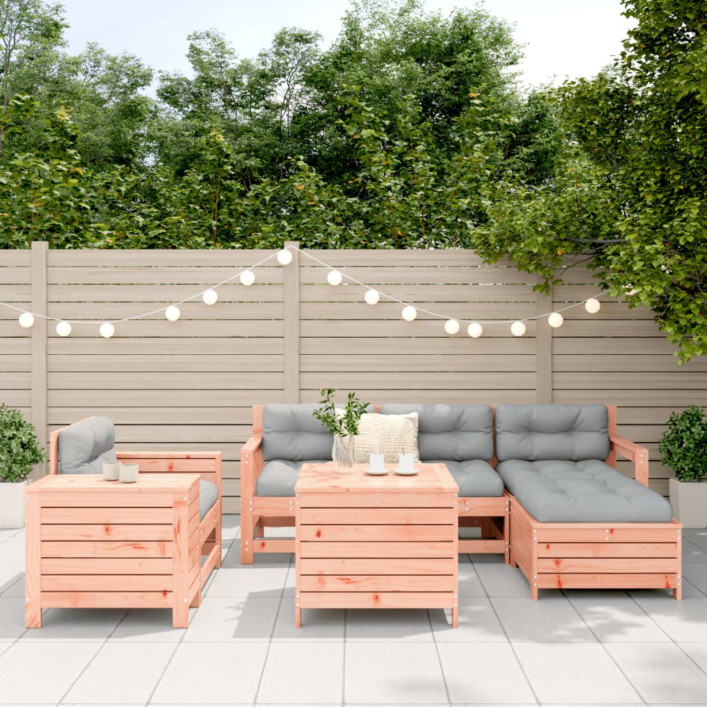 7-delige Loungeset massief douglas vurenhout