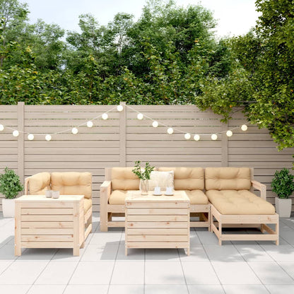 7-delige Loungeset massief grenenhout