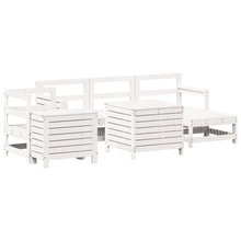 7-delige Loungeset massief grenenhout wit