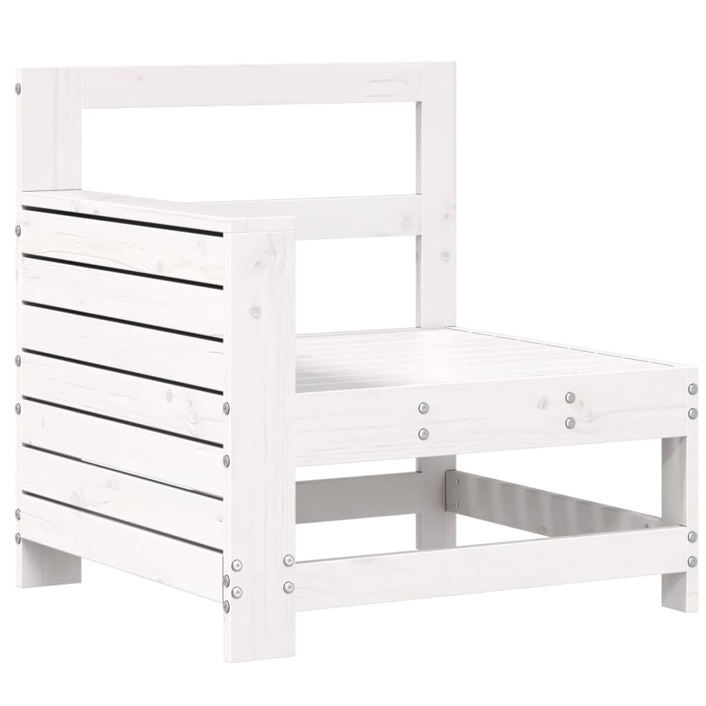 7-delige Loungeset massief grenenhout wit