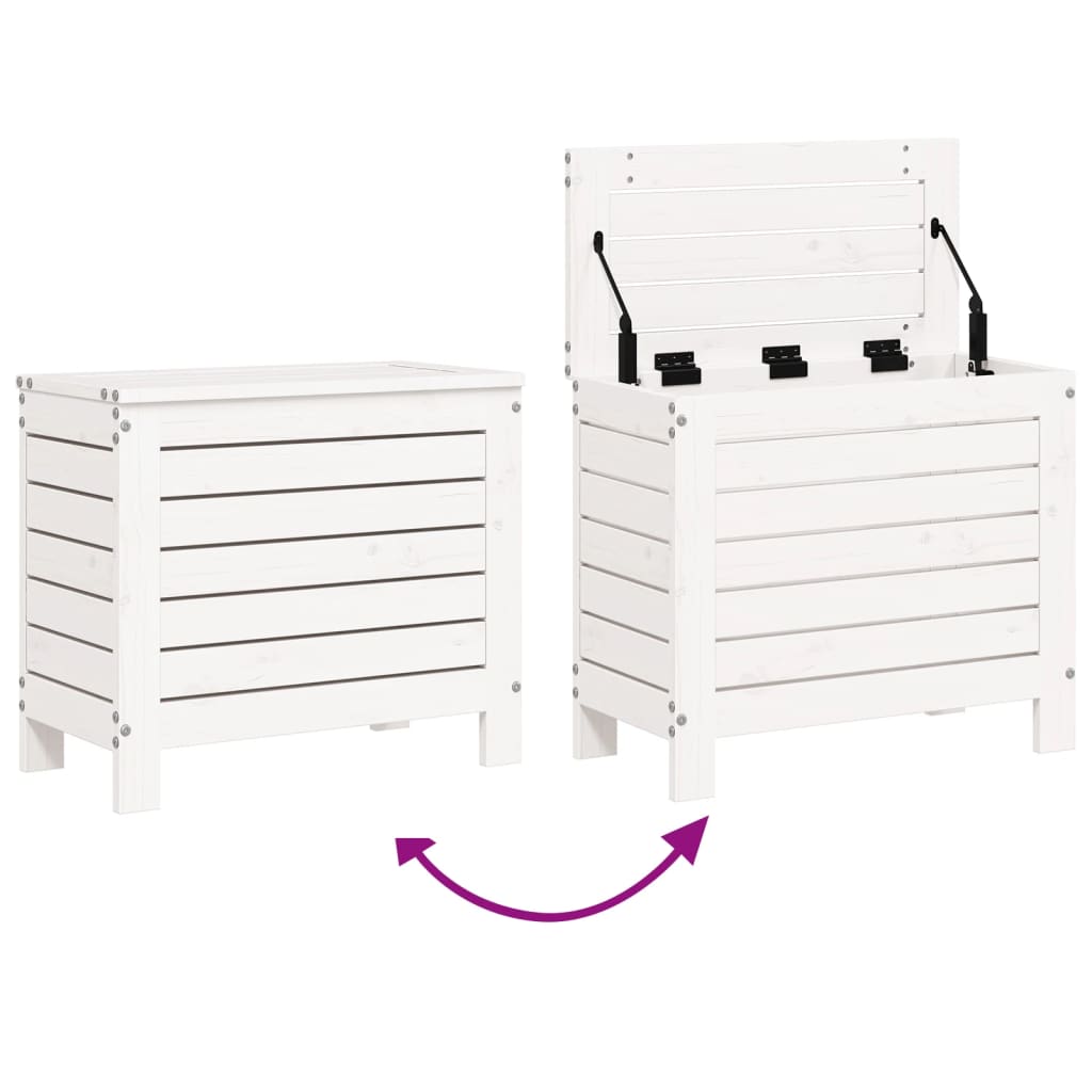 7-delige Loungeset massief grenenhout wit