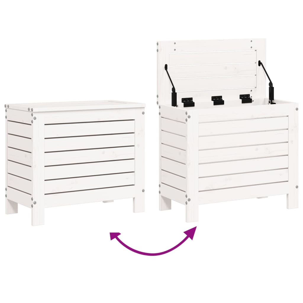 7-delige Loungeset massief grenenhout wit