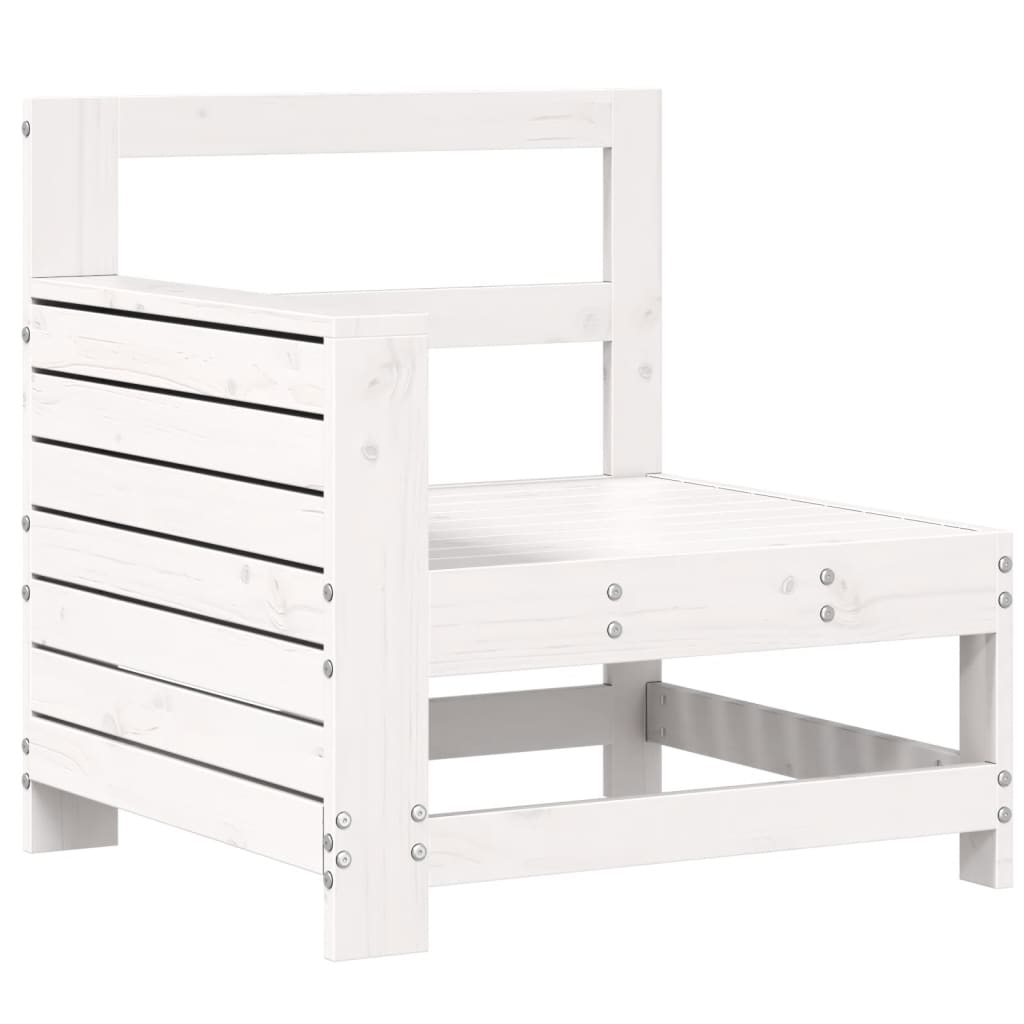 7-delige Loungeset massief grenenhout wit