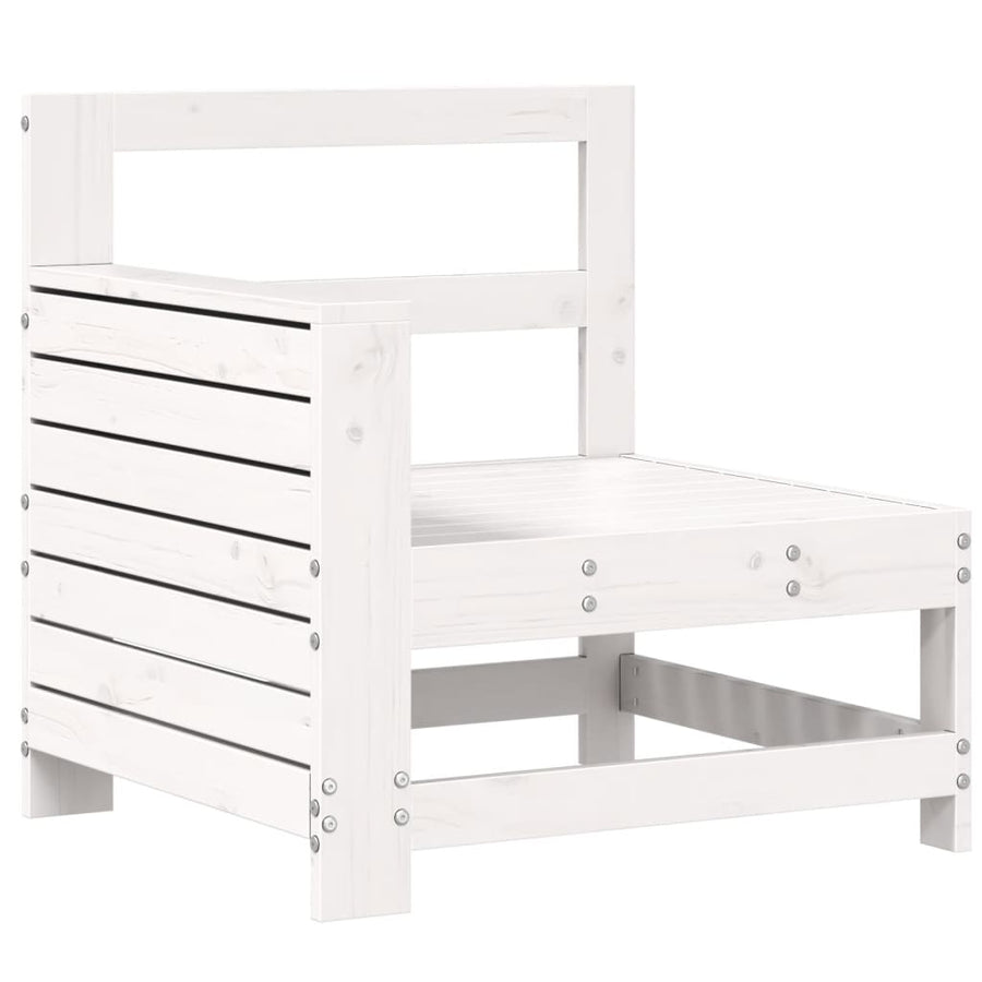 7-delige Loungeset massief grenenhout wit