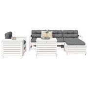 Loungeset 7-delig massief grenenhout wit