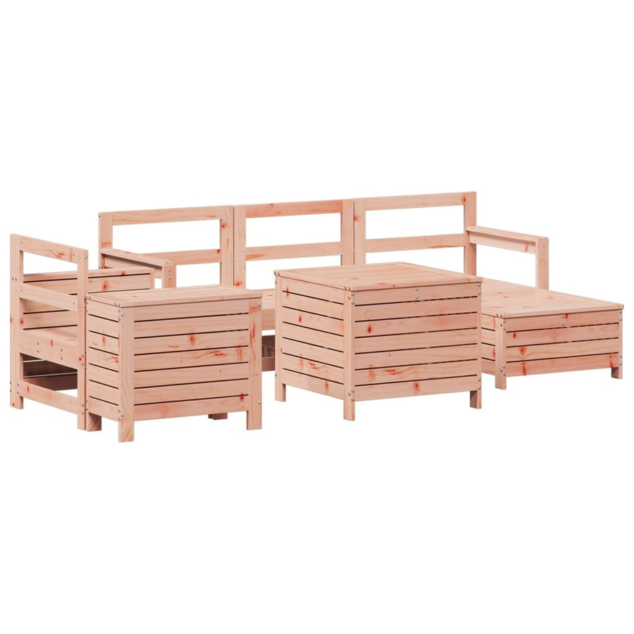 7-delige Loungeset massief douglas vurenhout