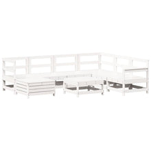 8-delige Loungeset massief grenenhout wit