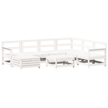 8-delige Loungeset massief grenenhout wit