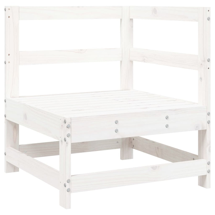8-delige Loungeset massief grenenhout wit