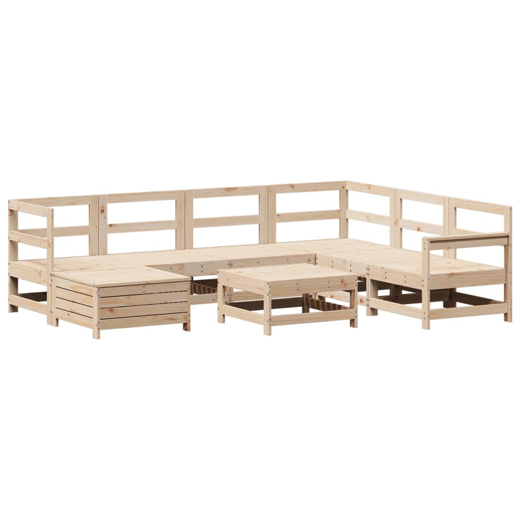 8-delige Loungeset massief grenenhout
