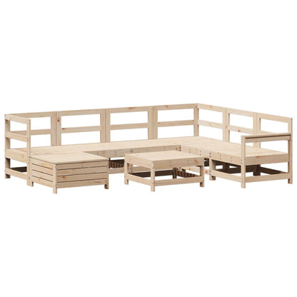 8-delige Loungeset massief grenenhout