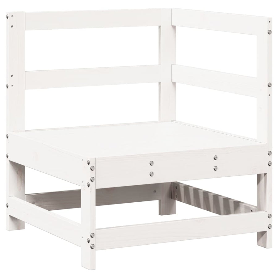 7-delige Loungeset massief grenenhout wit
