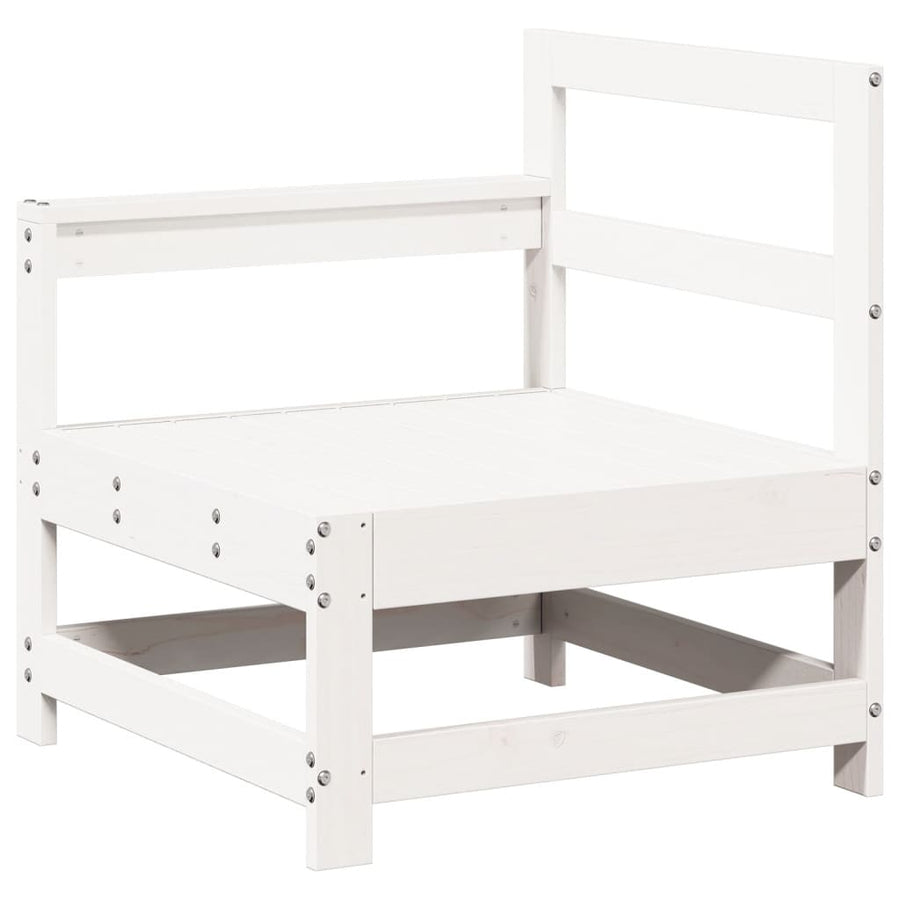 7-delige Loungeset massief grenenhout wit