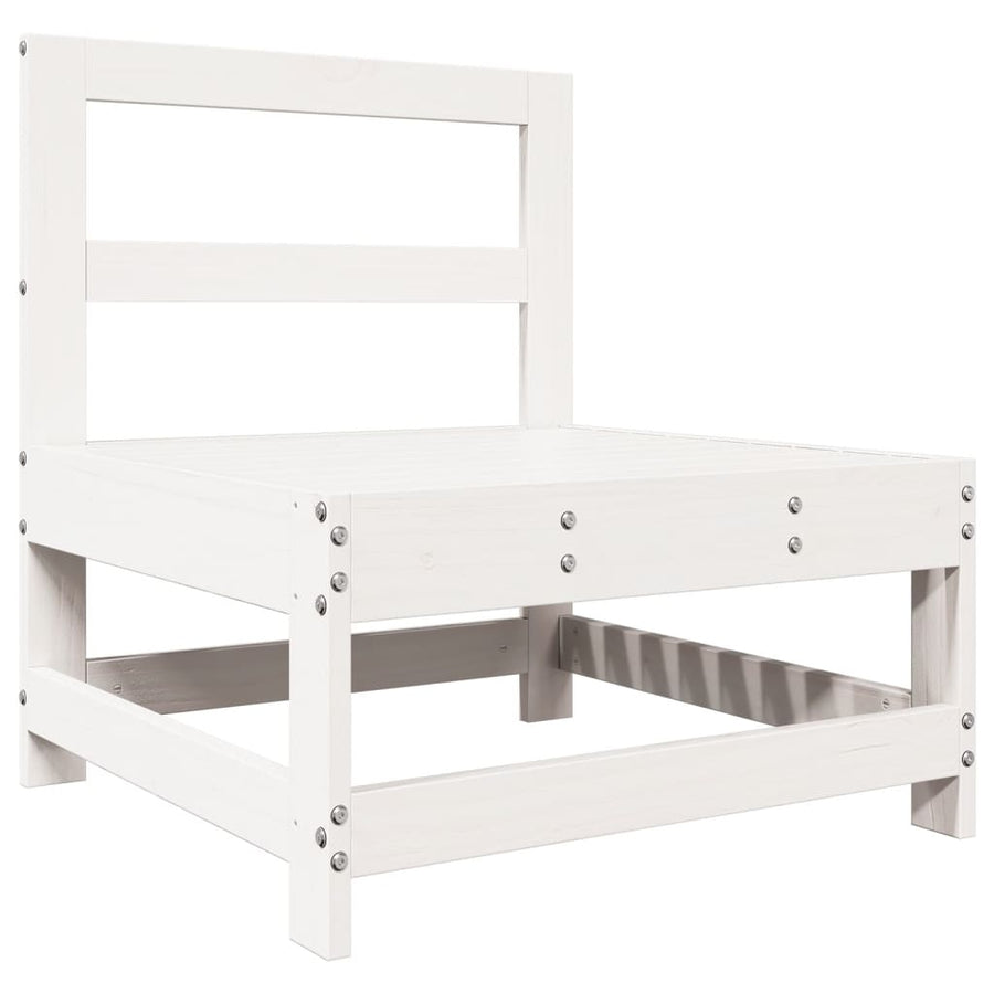 7-delige Loungeset massief grenenhout wit