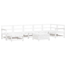 8-delige Loungeset massief grenenhout wit
