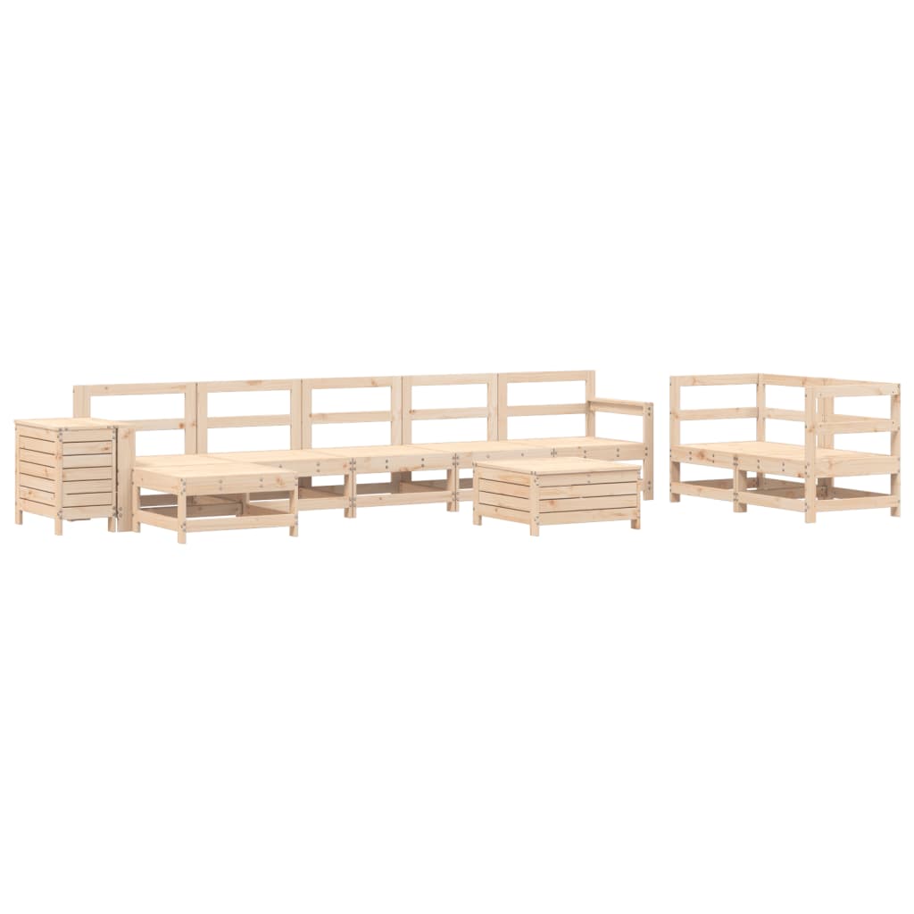 10-delige Loungeset massief grenenhout