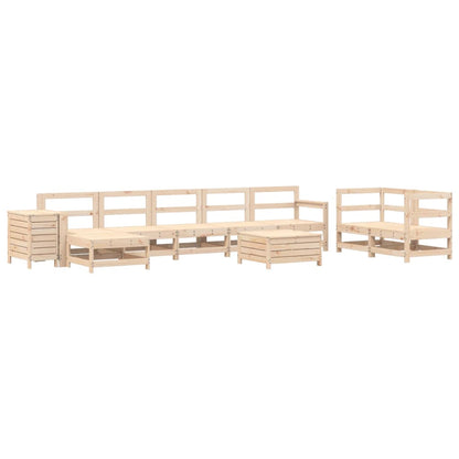 10-delige Loungeset massief grenenhout