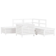 6-delige Loungeset massief grenenhout wit