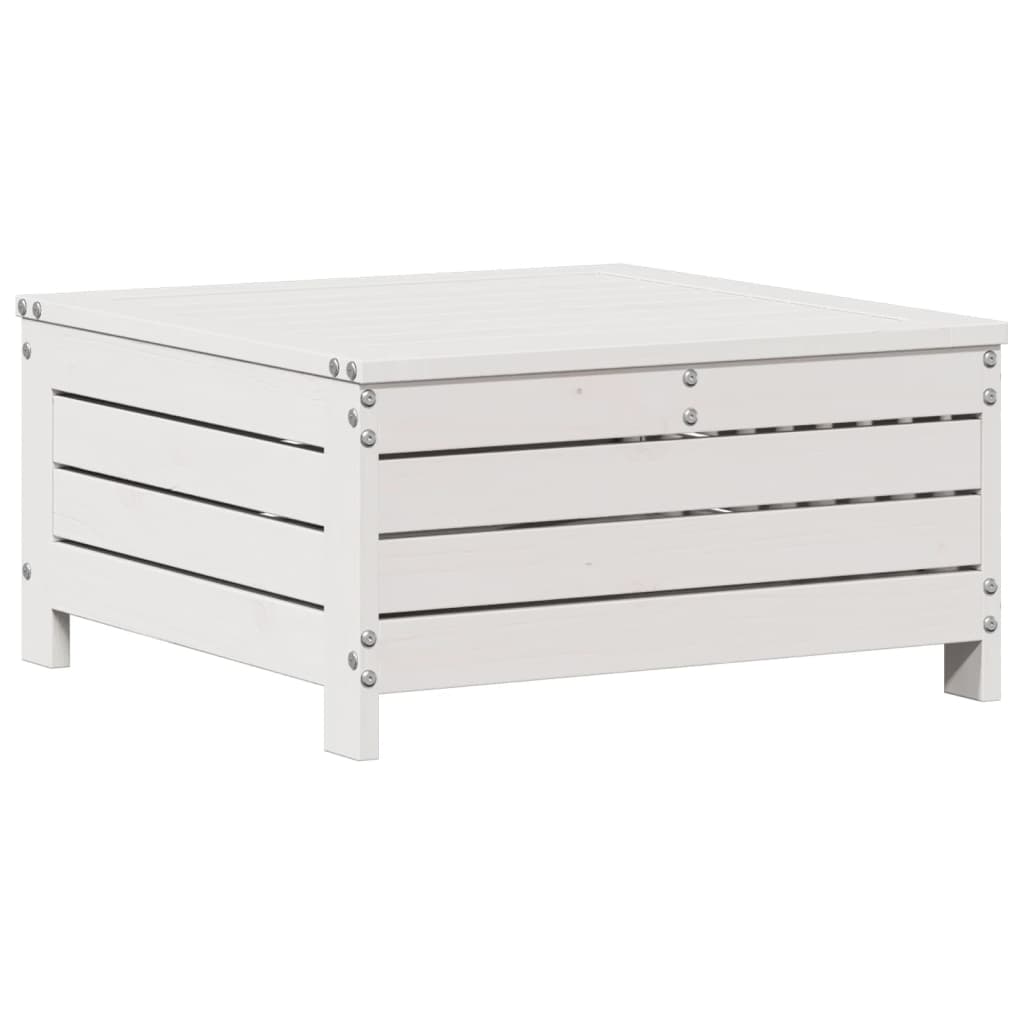 5-Delige Loungeset Met Kussens Massief Grenenhout Wit Wit grenenhout