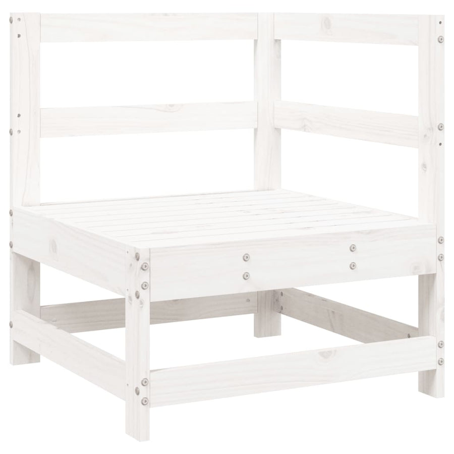 6-delige Loungeset massief grenenhout wit