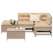 Loungeset 5-delig massief grenenhout