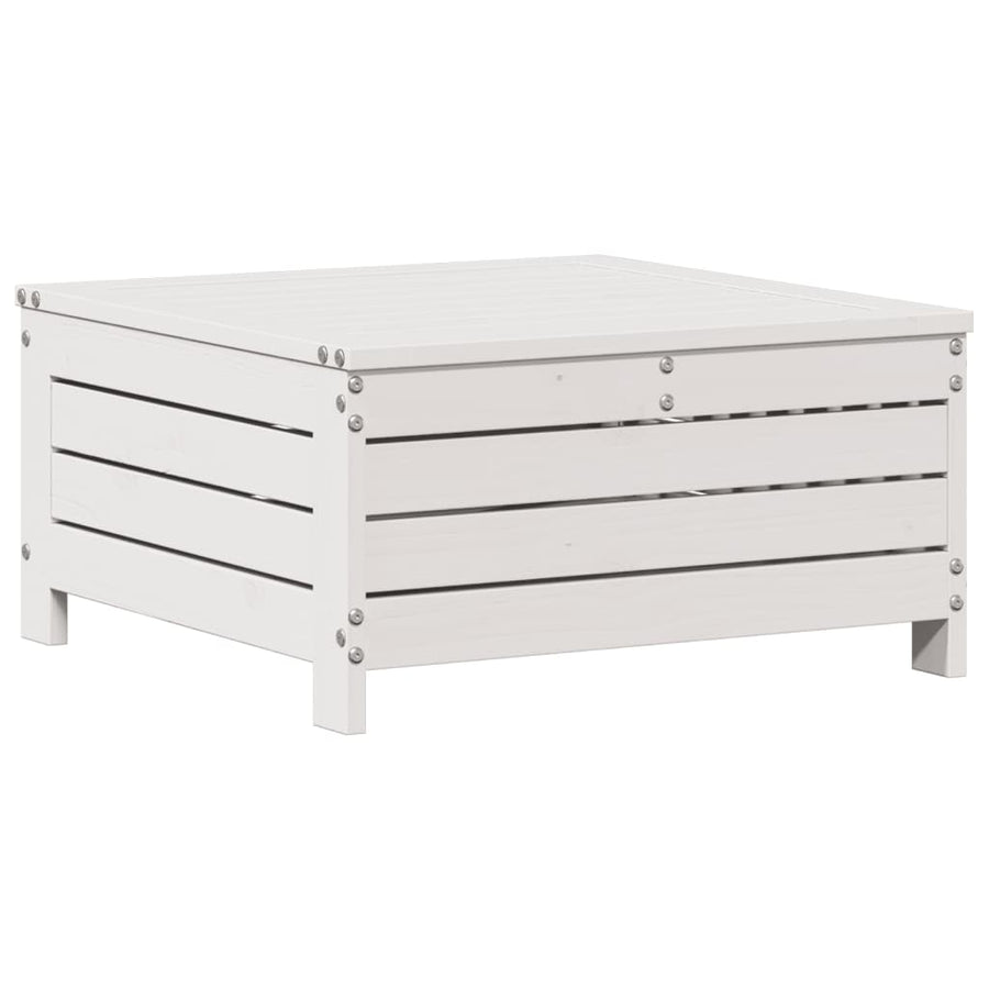 5-Delige Loungeset Met Kussens Massief Grenenhout Wit Wit grenenhout