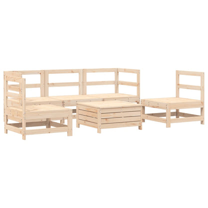 6-delige Loungeset massief grenenhout