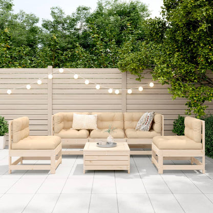 6-delige Loungeset massief grenenhout